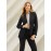 1-Button Striped Blazer With Flap Pockets