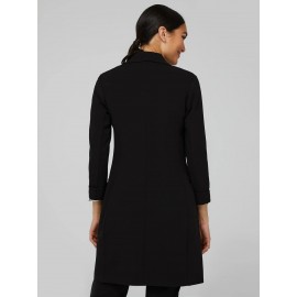 Long Open Blazer With Front Pockets