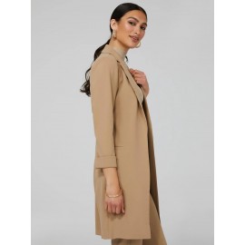 Long Open Blazer With Front Pockets