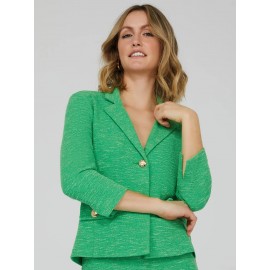 3/4 Sleeve 2-Button Boucle Blazer