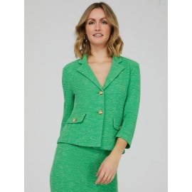 3/4 Sleeve 2-Button Boucle Blazer