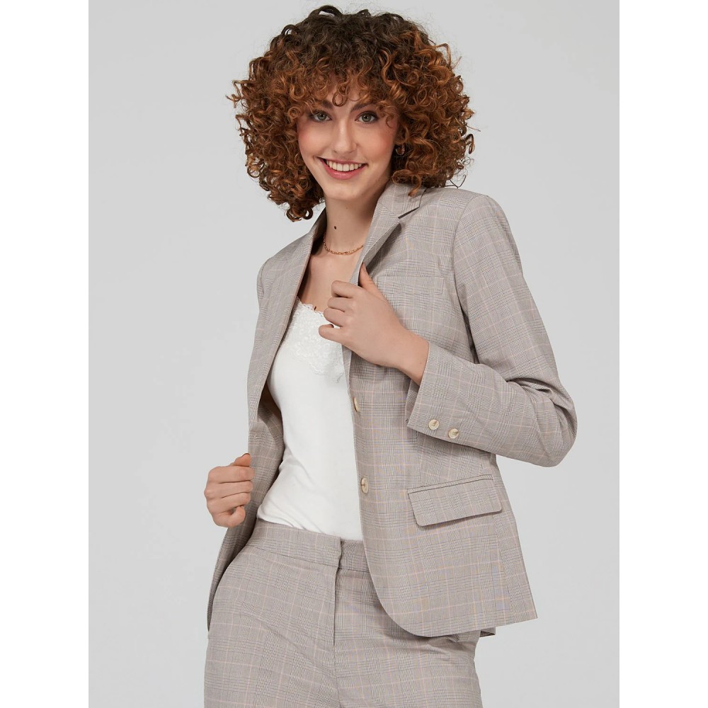 2-Button Blazer With Flap Pockets