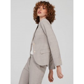 2-Button Blazer With Flap Pockets