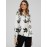 Printed Long Sleeve Split Neck Blouse