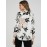 Printed Long Sleeve Split Neck Blouse