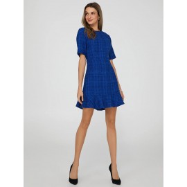 Ruffle Boucle Mini Dress