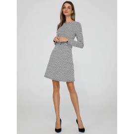 Belted A-Line Knee Length Dress