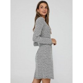 Belted A-Line Knee Length Dress